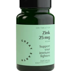 Great Earth Zink 25 mg 100 tabletter
