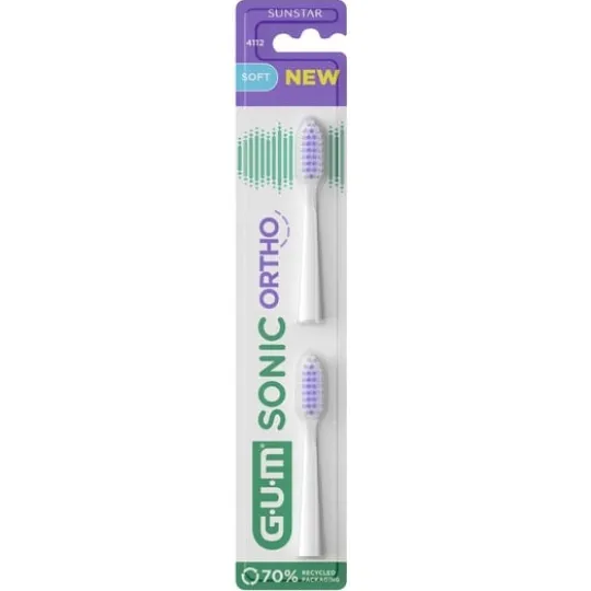 GUM Sonic Ortho Utbytesborstar 2 st