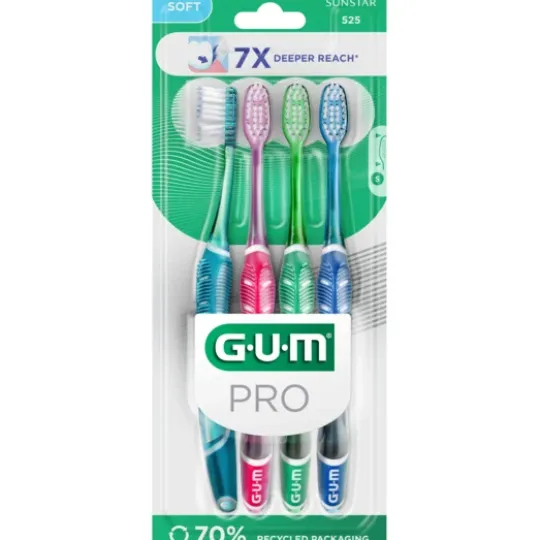 GUM Technique Pro Tandborstar 4-pack