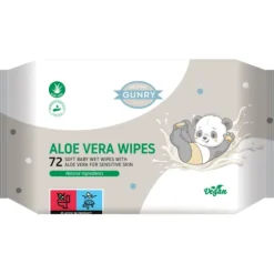 Gunry Baby Aloe Vera Wipes 72-pack