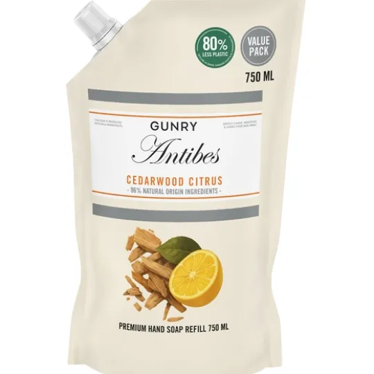 Gunry Flytande Tvål Premium Refill Cedarwood Citrus 750 ml