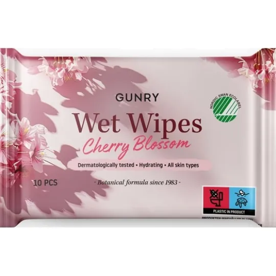 Gunry Wet Wipes Cherry Blossom 10 st