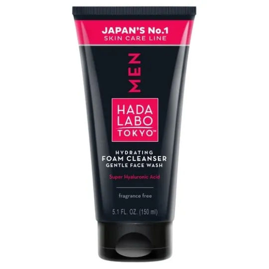 Hada Labo Tokyo MEN Hydrating Foam Cleanser Gentle Face Wash 150 ml