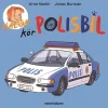 Halvan kör polisbil
