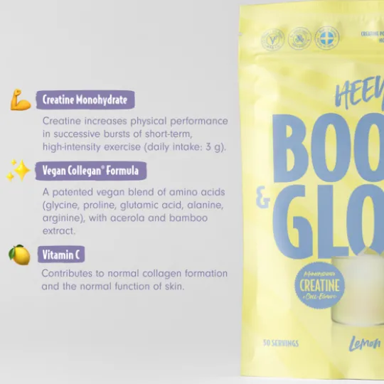 Heey! Boost & Glow Creatine + Coll-egan Lemon 300 g