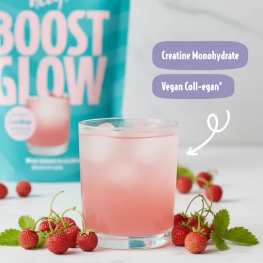 Heey! Boost & Glow Kreatin + Coll-egan Smultron 300 g