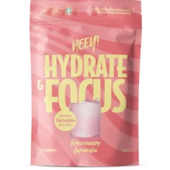 Heey! Elektrolyter + Lions Mane, Raspberry Lemonade 240 g