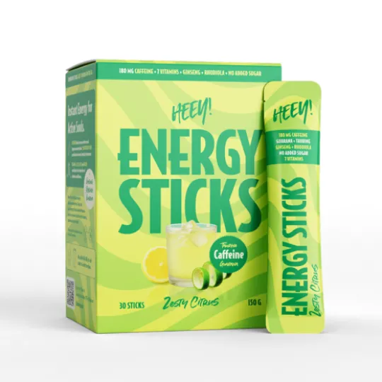 Heey! Energy Sticks Koffein + Guarana, Zesty Citrus 30 dospåsar