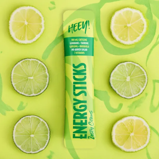 Heey! Energy Sticks Koffein + Guarana, Zesty Citrus 30 dospåsar