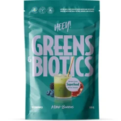 Heey! Greens & Biotics Superfood Mixade Bär 300 g