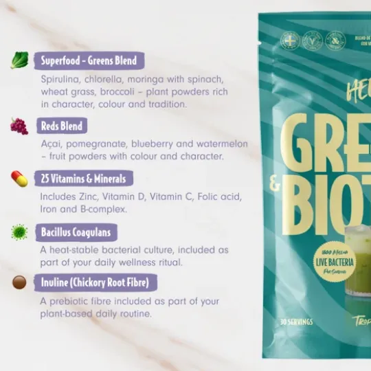 Heey! Greens & Biotics Superfood + Probiotika Tropical 300 g