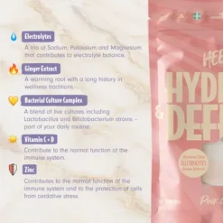 Heey! Hydrate & Defend Electrolytes + Immune Support Pink Grape 240 g