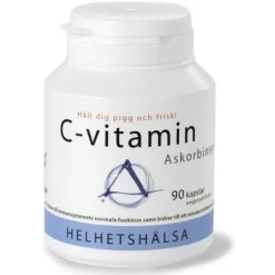Helhetshälsa C-vitamin askorbinsyra 90 kapslar