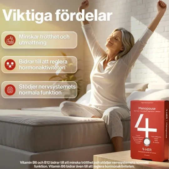 4HER Menopause 60 tabletter – Utvecklad för kvinnor 45+