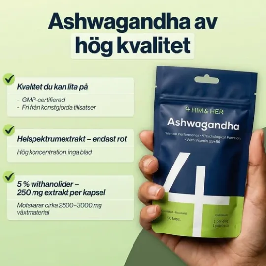 4HIM&HER Ashwagandha & B-vitaminer 90 kapslar