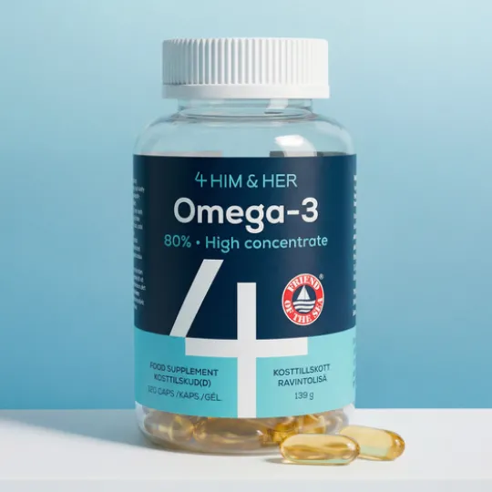 4HIM&HER Omega-3 80% Fiskeoljekapsel 120 kapslar