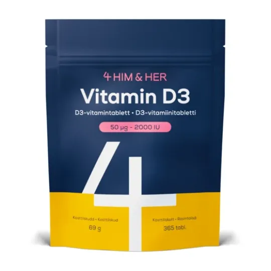 4HIM&HER Vitamin D3 50 µg/2000IU 365 tabletter