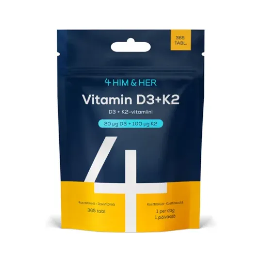 4HIM&HER Vitamin D3 + K2 365 tabletter