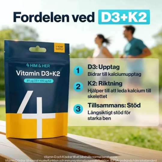 4HIM&HER Vitamin D3 + K2 365 tabletter