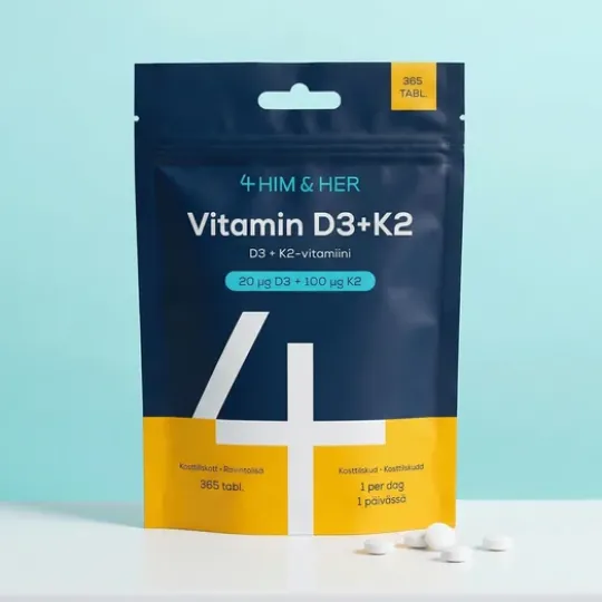 4HIM&HER Vitamin D3 + K2 365 tabletter