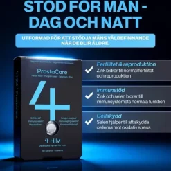 4HIM ProstaCare 60 tabletter – Kosttillskott för män 40+ med zink & selen