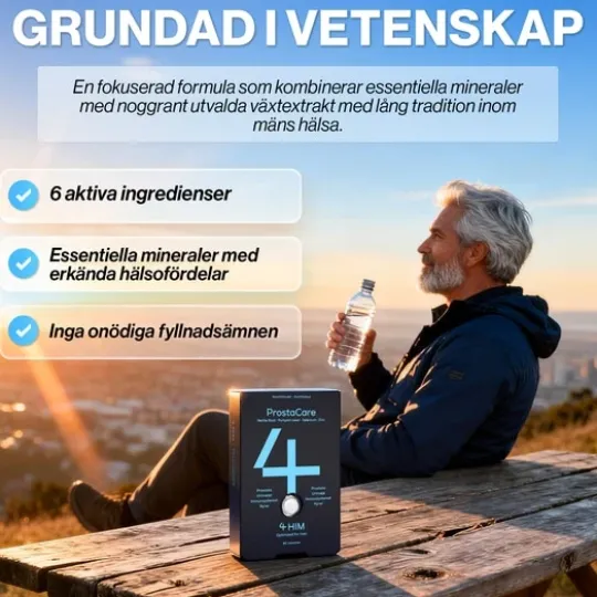 4HIM ProstaCare 60 tabletter – Kosttillskott för män 40+ med zink & selen