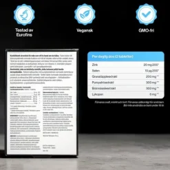 4HIM ProstaCare 60 tabletter – Kosttillskott för män 40+ med zink & selen