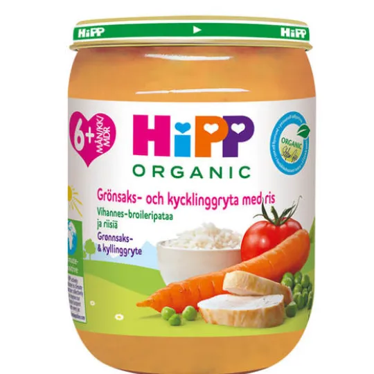 Hipp Ris, Grönsaker & Kyckling 6m 190g