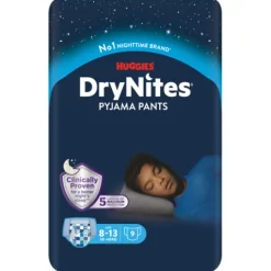 Huggies DryNites Pyjama Pants Boy 8-13 år 30-48 kg 9 st