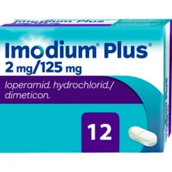 Imodium Plus tablett 2 mg/125 mg, 12 st