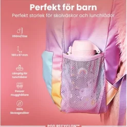 ION8 Vattenflaska För Barn Rosa Enhörningar 350 ml