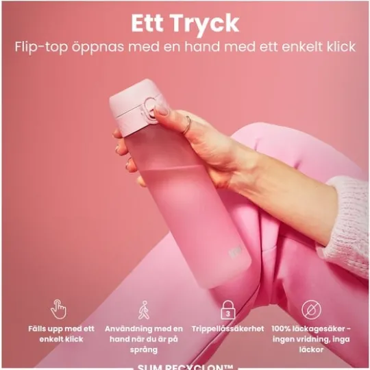 ION8 Vattenflaska Ljusrosa 500 ml