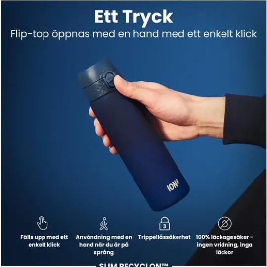 ION8 Vattenflaska Marinblå 500 ml