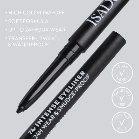 IsaDora The Intense Eyeliner 24H Wear & Smudge-proof 63 Steel Gray 0,35 g