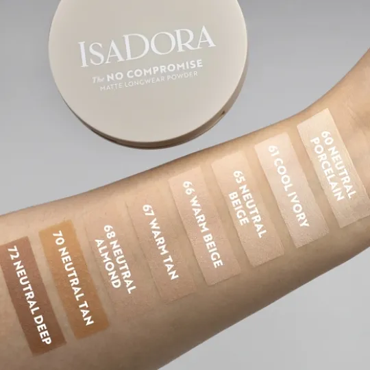 IsaDora The No Compromise Matte Longwear Powder 65 Neutral Beige 7 g