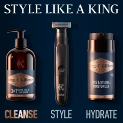 King C. Gillette Men's 3in1 Beard, Face & Hair Wash 350 ml