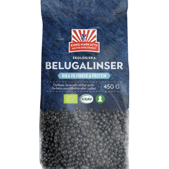 Kung Markatta Linser Beluga KRAV 450 g