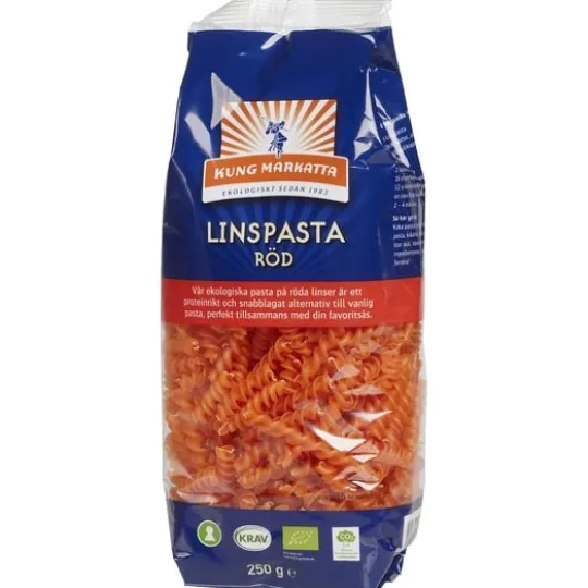 Kung Markatta Röd Linspasta KRAV 250 g