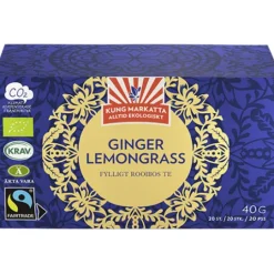 Kung Markatta Rooibos Ingefära & Citrongräs 20 Påsar