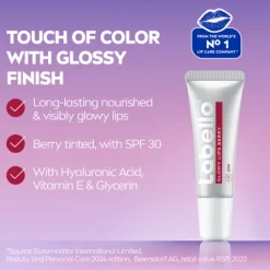 Labello Läppbalsam Glowy Lips Berry Tinted SPF30 10 ml