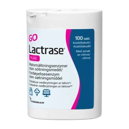 Lactrase Pure 100 tuggtabletter