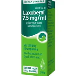 Laxoberal, orala droppar, lösning 7,5 mg/ml 30 ml