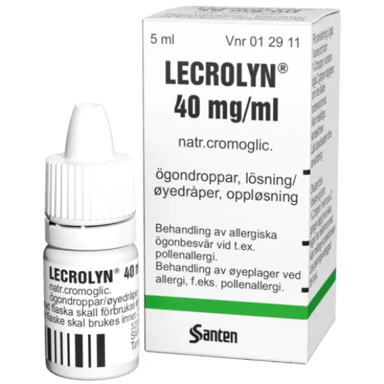 Lecrolyn ögondroppar 40 mg/ml 5 ml