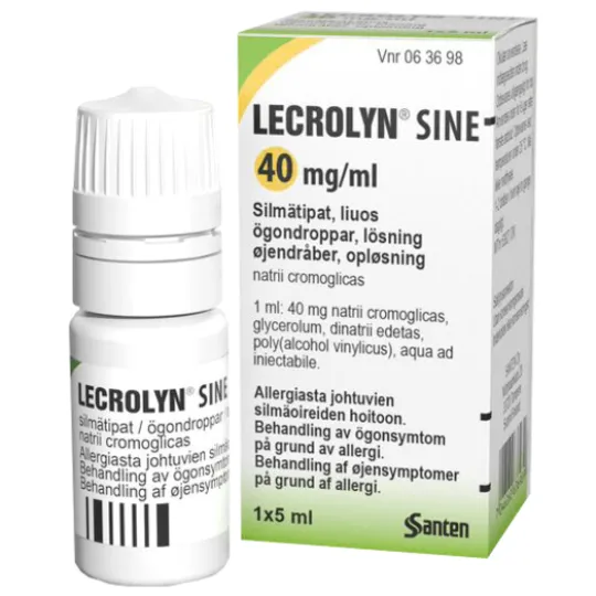 Lecrolyn sine ögondroppar 40 mg/ml 5 ml