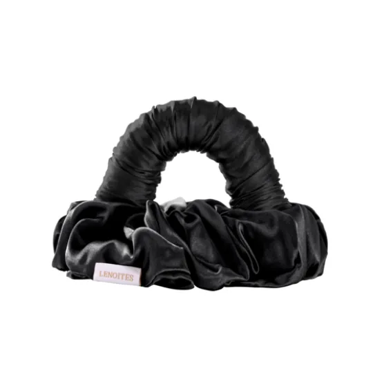 Lenoites Blowout Tie in Mulberry Silk Black Large