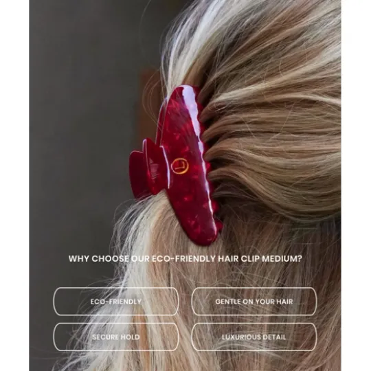 Lenoites Eco-Friendly Claw Clip Medium Röd