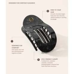 Lenoites Eco-Friendly Flat Hair Clip Space Black