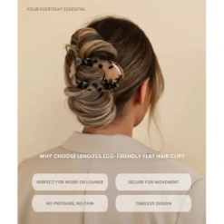 Lenoites Eco-Friendly Flat Hair Clip Nude Leopard