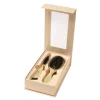 Lenoites Wild Boar Hair Brush with Cleaning Tool Limited Edition Butter Yellow