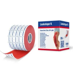 Leukotape Kinesiotejp Röd 5 cm x 5 m